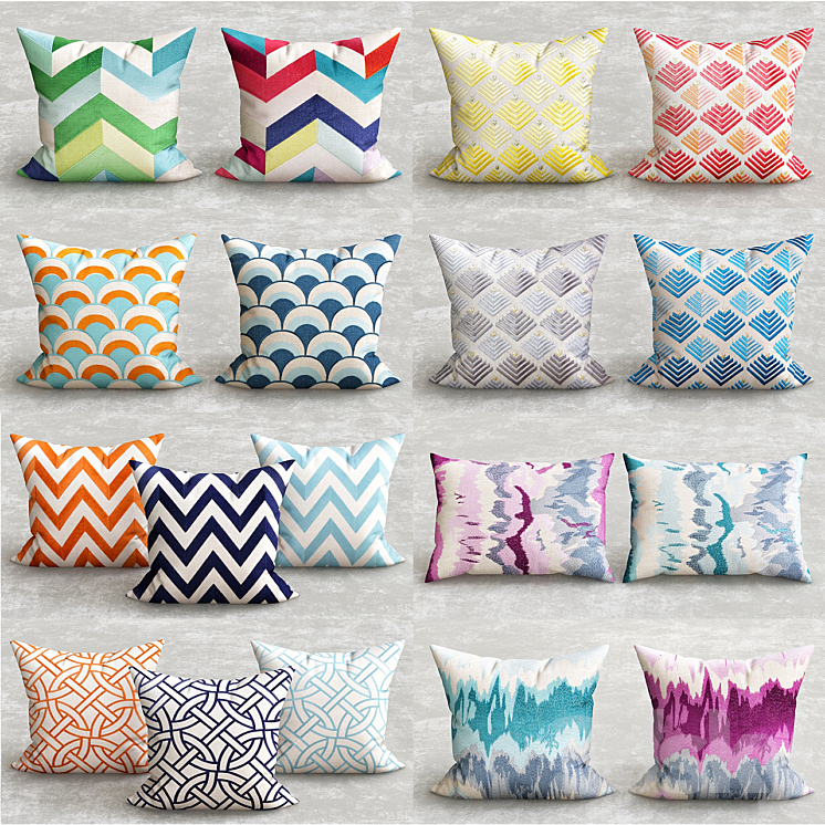 Decorative pillow collections 3DS Max - thumbnail 1