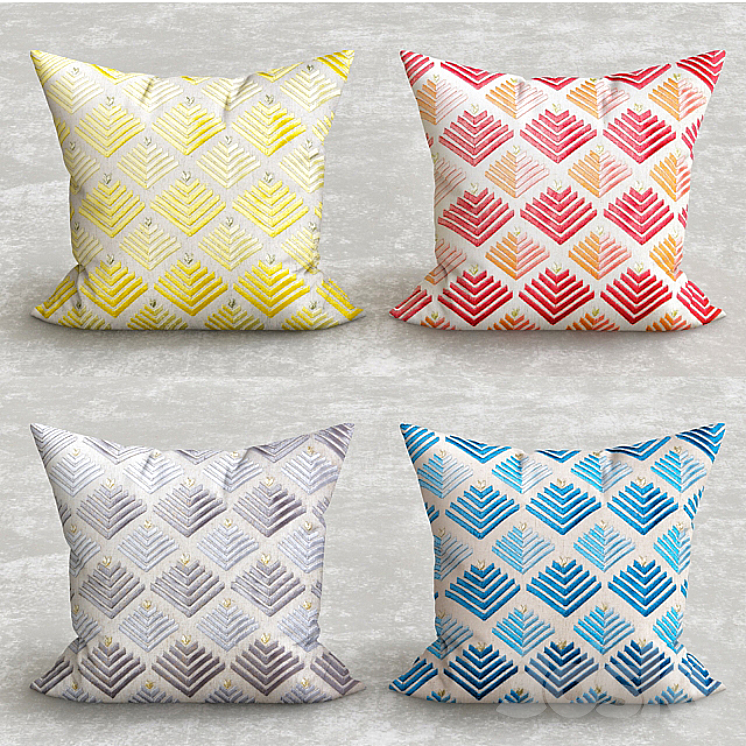 Decorative pillow collections 3DS Max - thumbnail 2