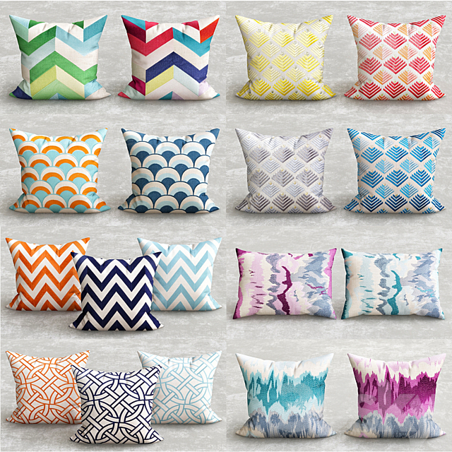 Decorative pillow collections 3DSMax File - thumbnail 1