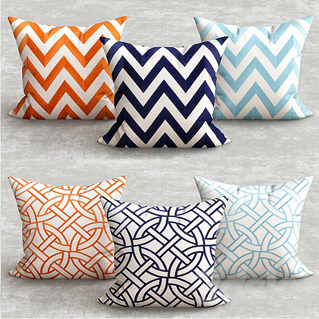 Decorative pillow collections 3DSMax File - thumbnail 3