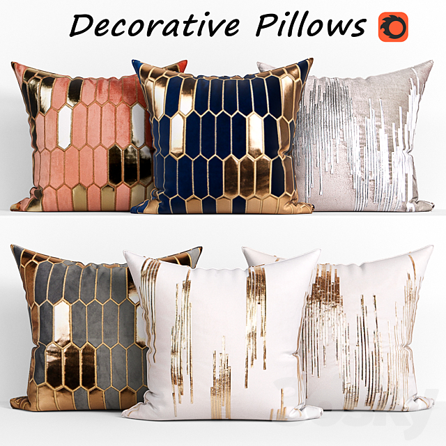 Decorative Pillow set 179 Lapin 3DSMax File - thumbnail 1