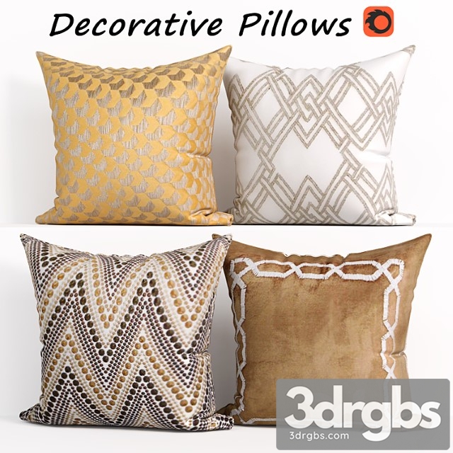 Decorative Pillow Set 182 Etsy 3dsmax Download - thumbnail 1