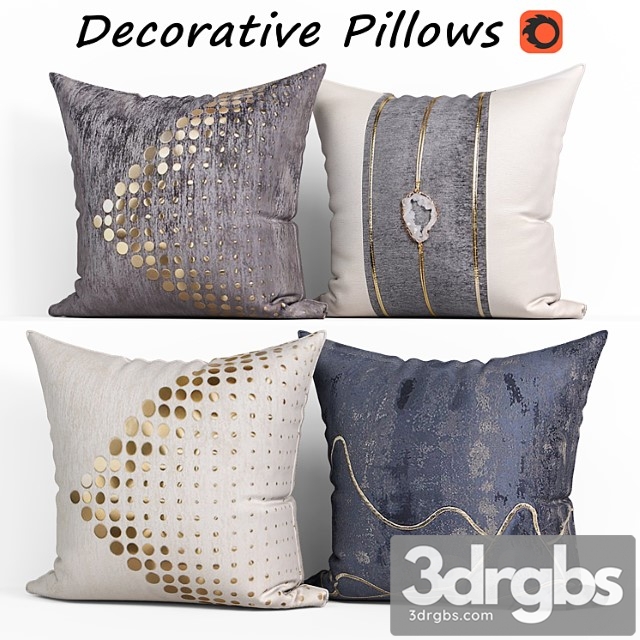 Decorative pillow set 184 3dsmax Download - thumbnail 1