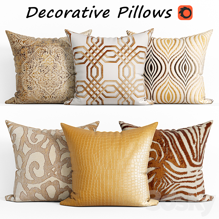 Decorative Pillow set 188 Horchow 3DS Max - thumbnail 1