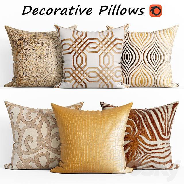 Decorative Pillow set 188 Horchow 3DSMax File - thumbnail 1