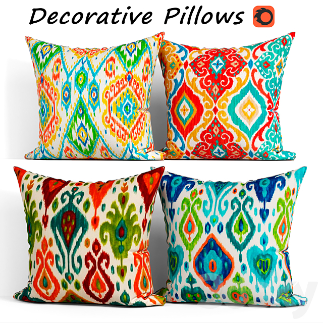 Decorative Pillow set 286 Etsy Two OUTDOOR 3DSMax File - thumbnail 1