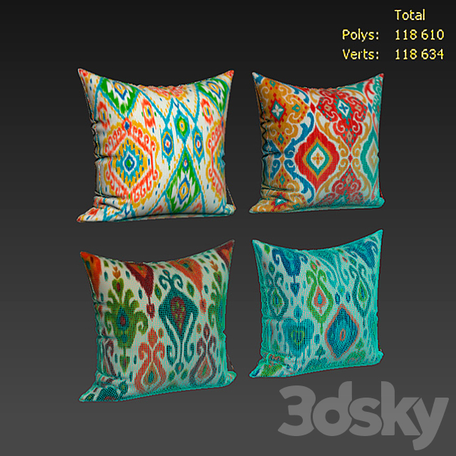 Decorative Pillow set 286 Etsy Two OUTDOOR 3DSMax File - thumbnail 2