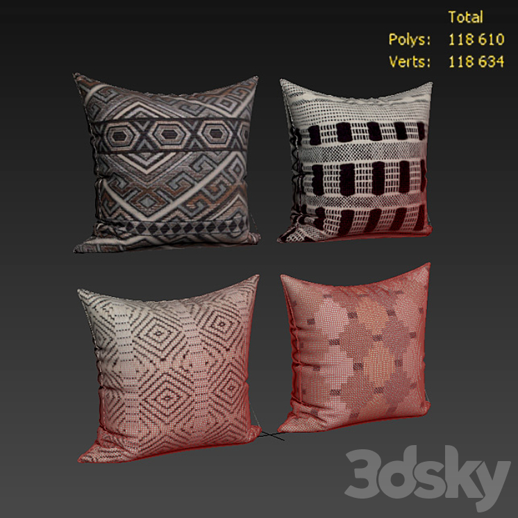 Decorative Pillow set 299 3DS Max - thumbnail 2