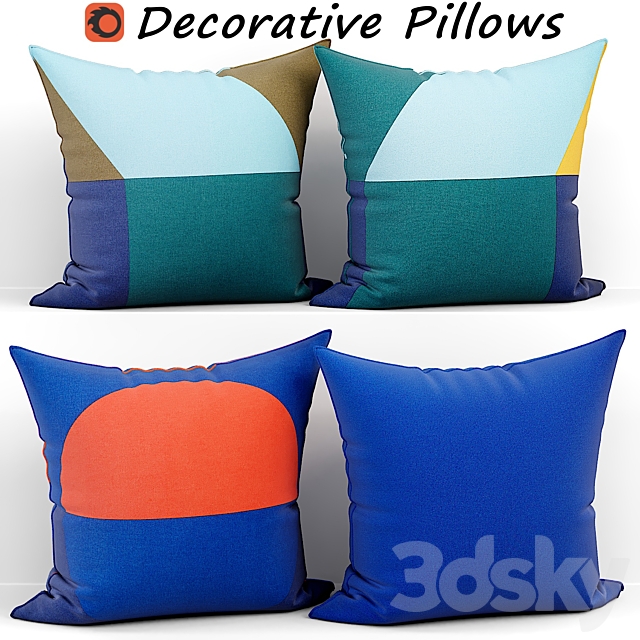 Decorative Pillow set 423 Ikea 3ds Max - thumbnail 1