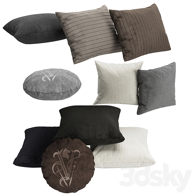 Decorative pillows 1 3ds Max - thumbnail 2