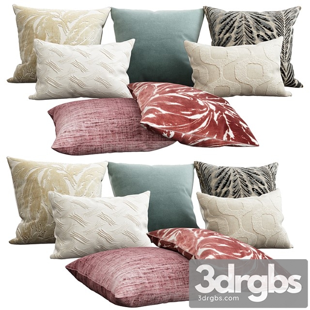 Decorative pillows 10 3dsmax Download - thumbnail 1