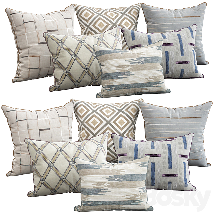 Decorative pillows 104 3DS Max Model - thumbnail 1