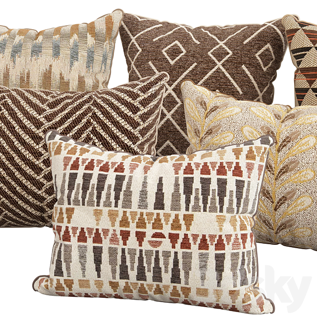 Decorative pillows 106 3DS Max Model - thumbnail 2