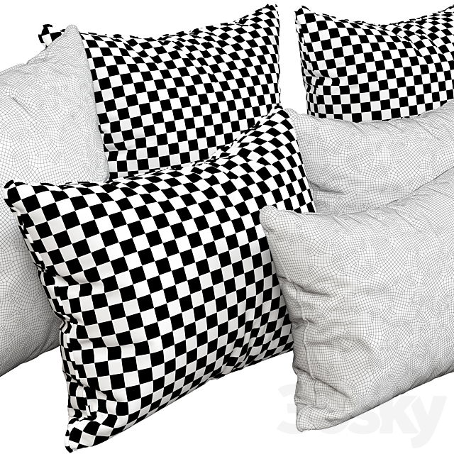 Decorative pillows 106 3DS Max Model - thumbnail 3