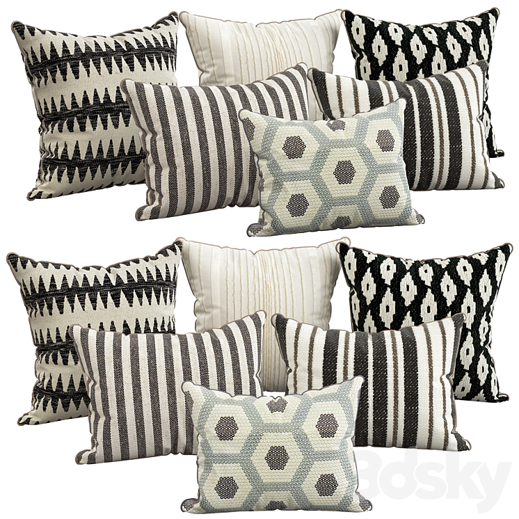 Decorative pillows 107 3DS Max Model - thumbnail 1