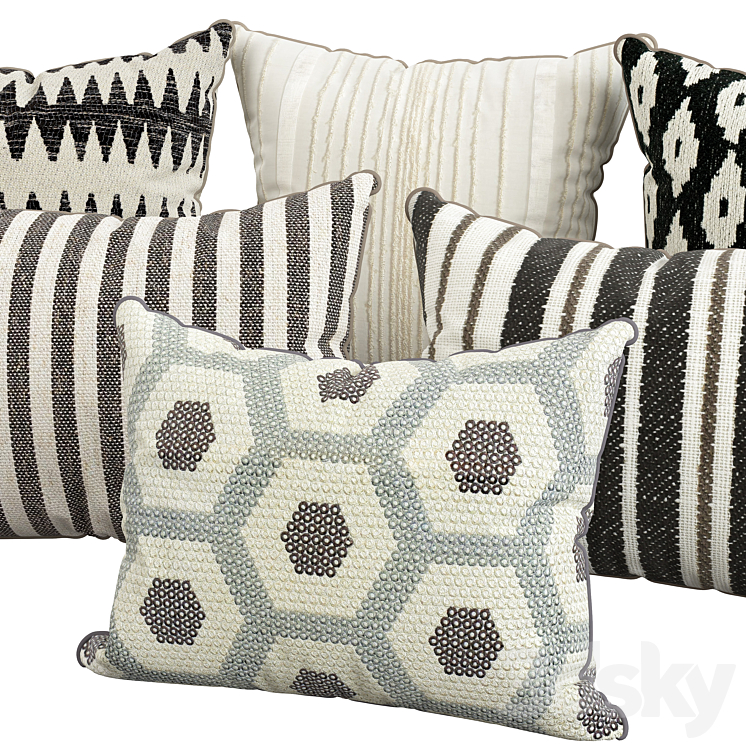 Decorative pillows 107 3DS Max Model - thumbnail 2