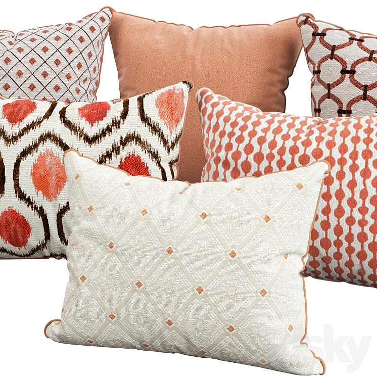 Decorative pillows 110 3DS Max Model - thumbnail 2