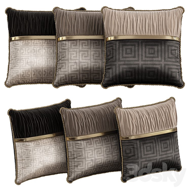 decorative pillows 15 3DS Max Model - thumbnail 1