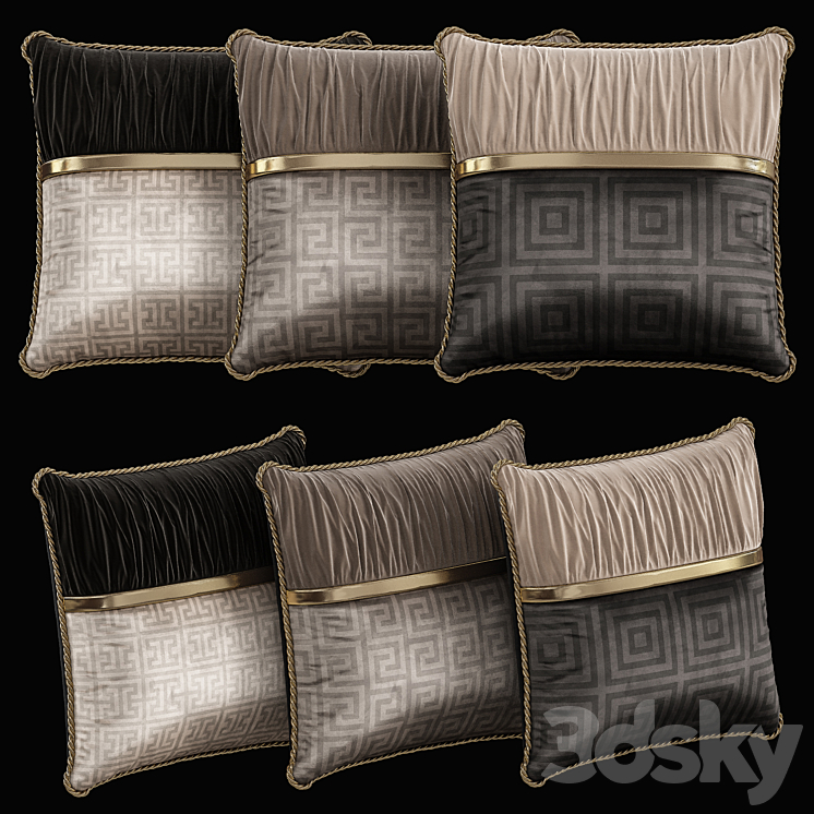 decorative pillows 15 3DS Max Model - thumbnail 2