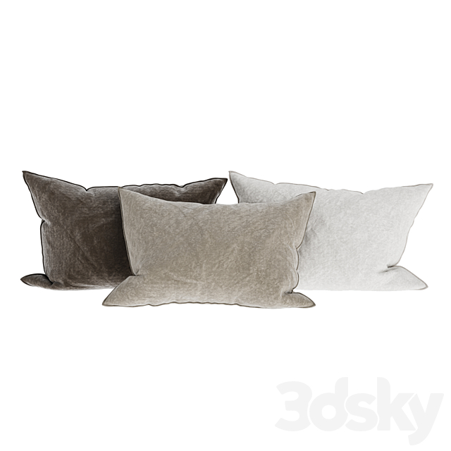 Decorative pillows 15 3ds Max - thumbnail 3