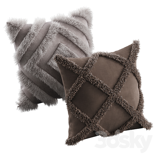 decorative pillows 17 3ds Max - thumbnail 1