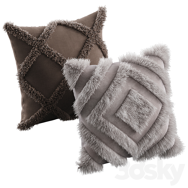 decorative pillows 17 3ds Max - thumbnail 2