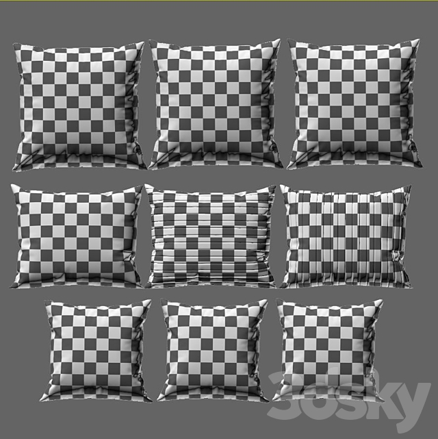 Decorative pillows 19 3ds Max - thumbnail 3