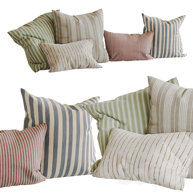 Decorative pillows 2 3ds Max - thumbnail 1