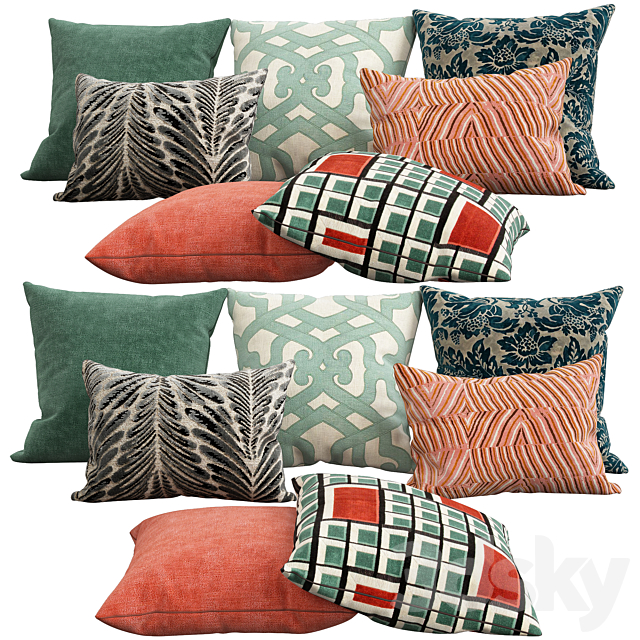 Decorative pillows. 20 3DSMax File - thumbnail 1