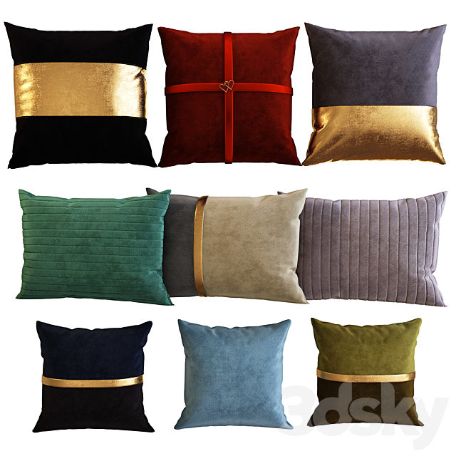 Decorative pillows 21 3ds Max - thumbnail 2