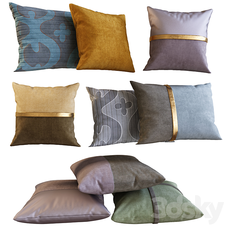 Decorative pillows 23 3DS Max - thumbnail 2