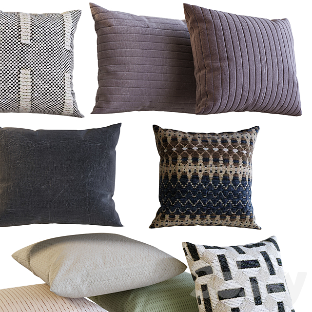 Decorative Pillows 24 3DS Max Model - thumbnail 3