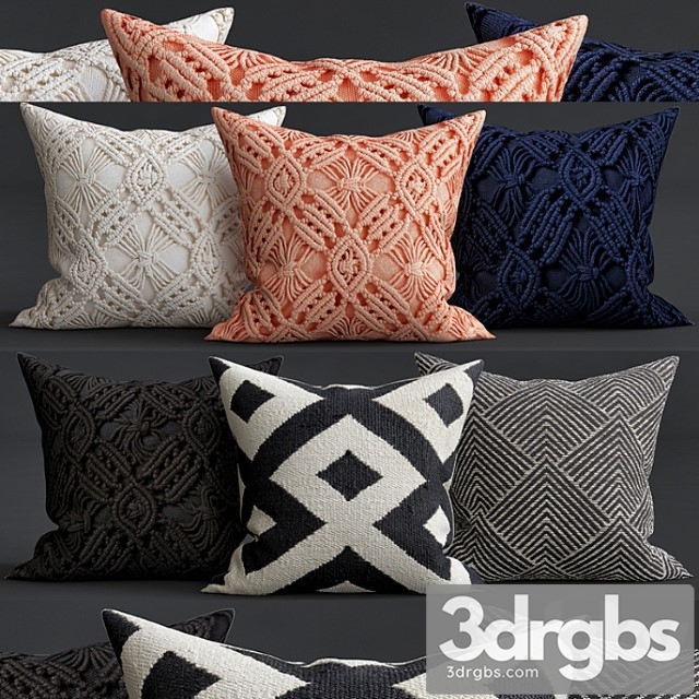 Decorative pillows 24 3dsmax Download - thumbnail 1