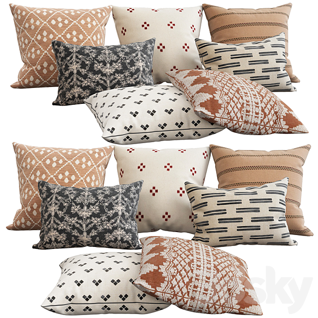 Decorative pillows 25 3ds Max - thumbnail 1