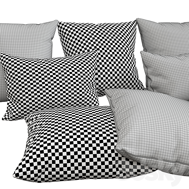 Decorative pillows 25 3ds Max - thumbnail 2