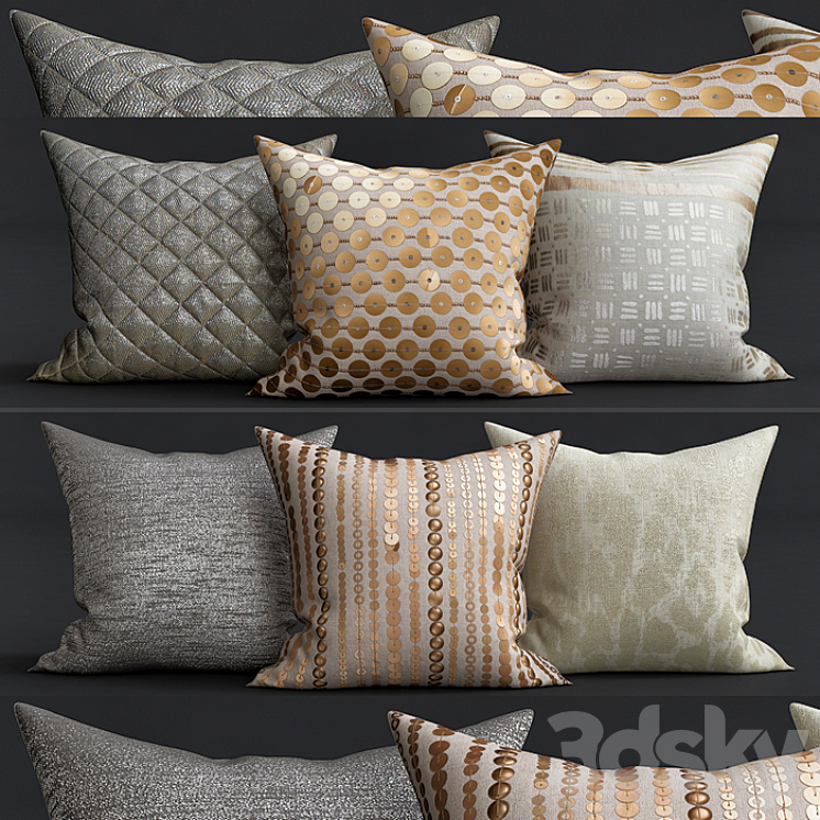 Decorative Pillows 3DS Max Model - thumbnail 1