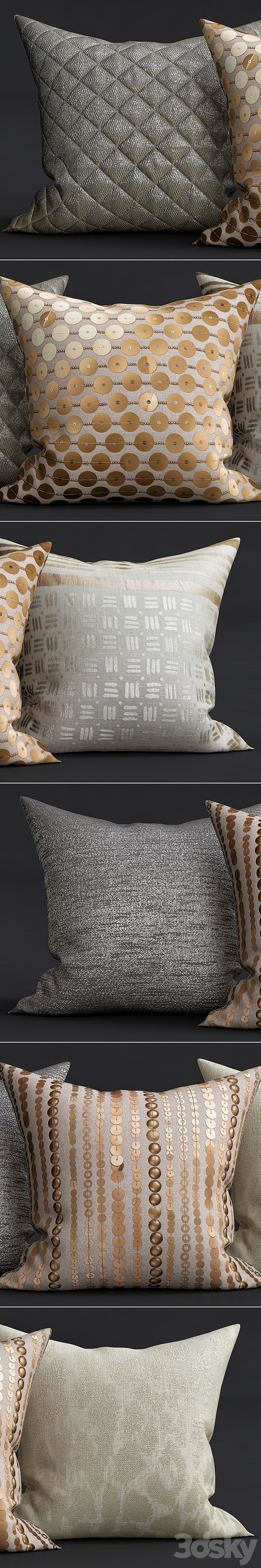 Decorative Pillows 3DS Max Model - thumbnail 2