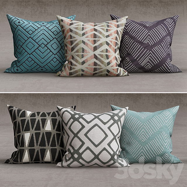 Decorative pillows 3ds Max - thumbnail 1