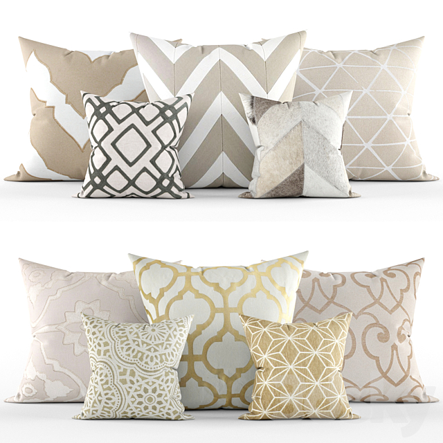 Decorative pillows 3ds Max - thumbnail 1