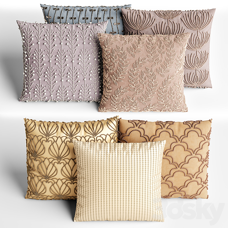 Decorative pillows 3DS Max - thumbnail 2