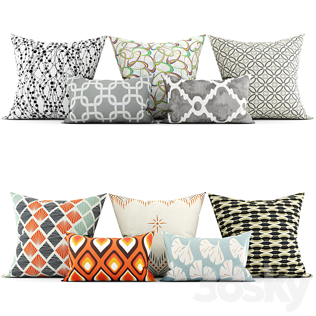 Decorative pillows 3ds Max - thumbnail 1