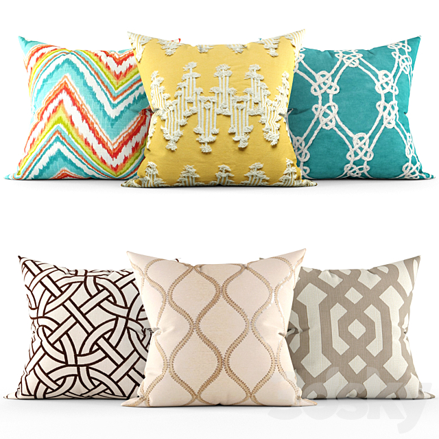 Decorative pillows 3ds Max - thumbnail 1