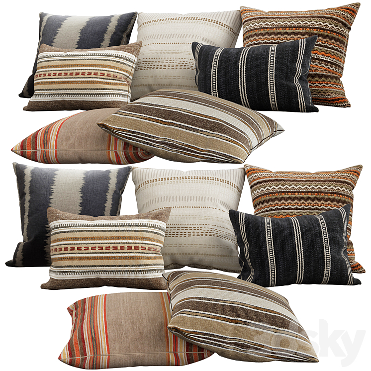 Decorative pillows 3DS Max - thumbnail 1