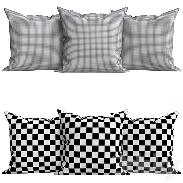 Decorative pillows 3ds Max - thumbnail 2