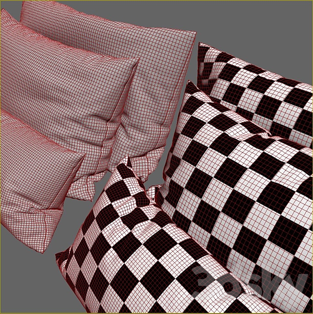 Decorative pillows 3ds Max - thumbnail 2