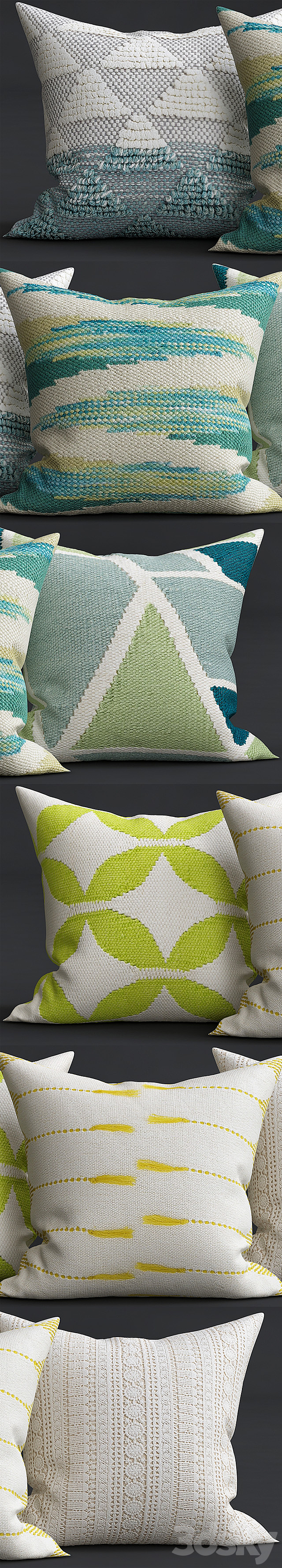 Decorative Pillows 3DS Max Model - thumbnail 2