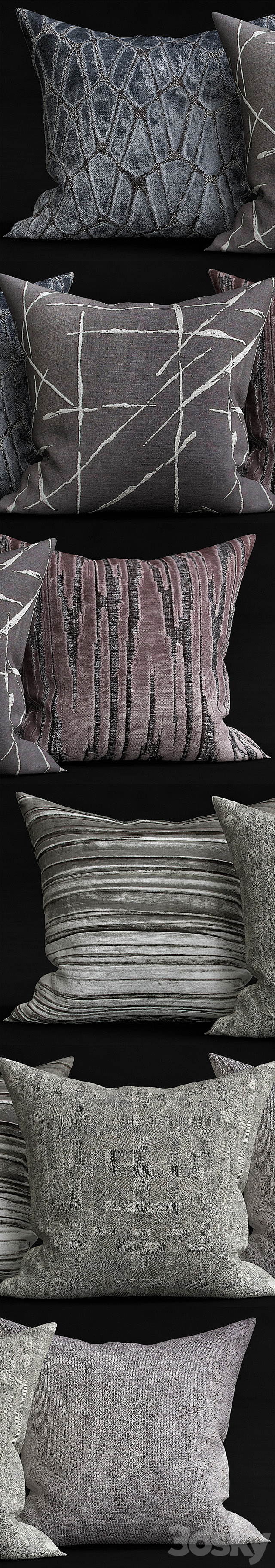 Decorative Pillows 3DS Max Model - thumbnail 2