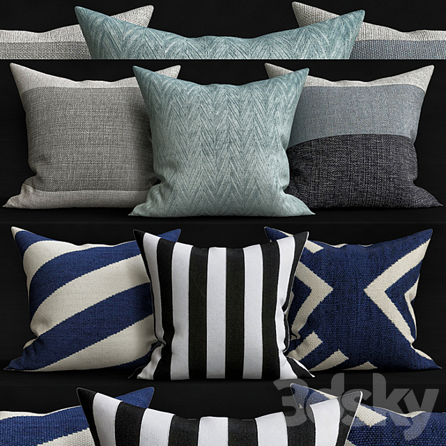 Decorative pillows 3DSMax File - thumbnail 1