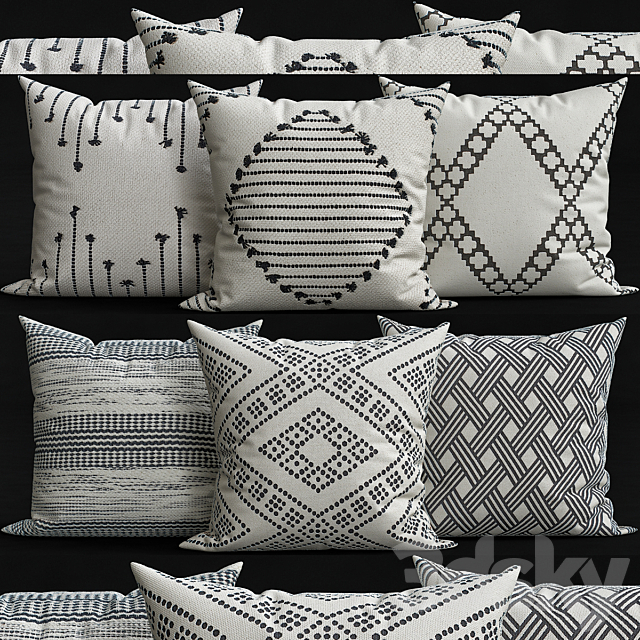 Decorative pillows 3DSMax File - thumbnail 1