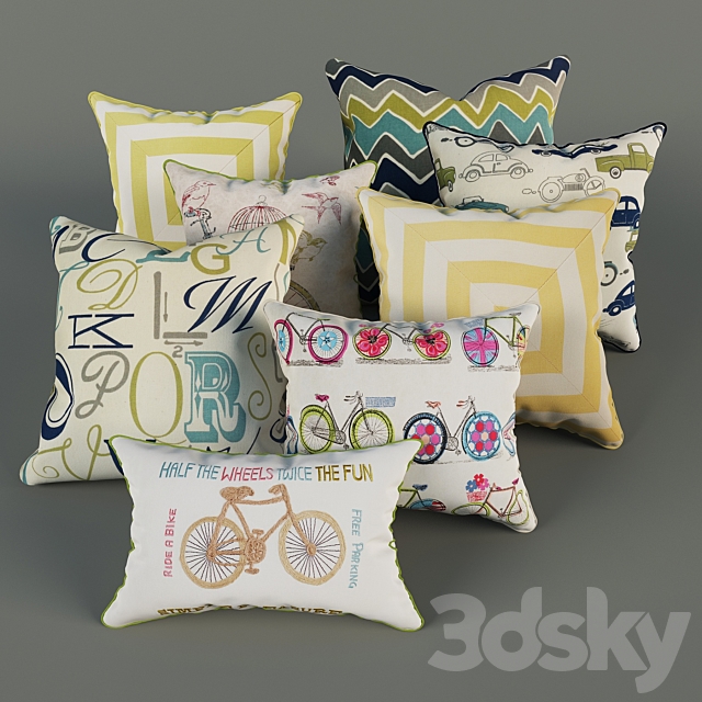 Decorative pillows 3DSMax File - thumbnail 1
